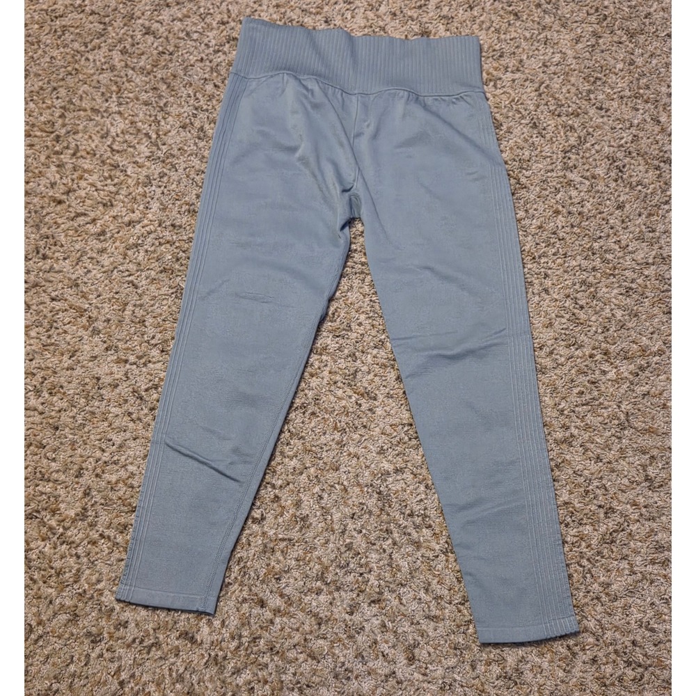 Aeropostale Ribbed Leggings Women's Size Large Green No Pockets